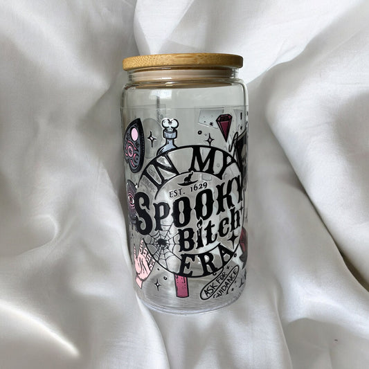 Spooky Era glass tumbler